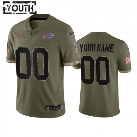 Tröjor Buffalo Bills Custom Olive 2022 Salute To Service - Barn Tröjor Buffalo Bills Custom Olive 2022 Salute To Service - Barn